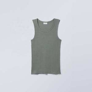 Vente en gros Débardeur en coton personnalisé pour hommes Sexy Stringer Gym Workout Singlets Respirant Fitness Anti-Sweat Vest Tricoté Tissage - Product Image 6