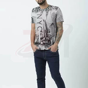 T-shirts personnalisés avec logo imprimé, dernières tendances, unisexes, polyester et coton, grandes tailles, pour hommes, impression pour la saison estivale. - Product Image 1