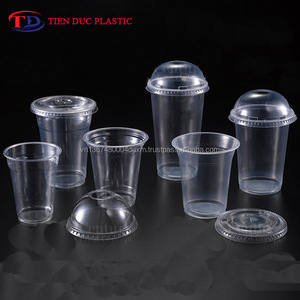 Factory Direct Cheap Custom Logo PP <b>Plastic</b> <b>Cups</b> with Flat/Dome Lids – Hot & Cold Drink Coffee Tea Juice Takeaway <b>Cups</b> - Product Image 6