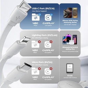 Lisen OEM biểu tượng tùy chỉnh rối miễn phí cáp có thể thu vào 3 trong 1 đa kết nối <span class=keywords><strong>USB</strong></span> sạc cho iPhone 16 15 Pro Max Samsung S25 - Product Image 6