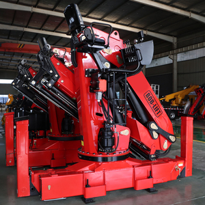 รถเครนติดรถบรรทุกไฮดรอลิก 10 ตัน แบบแขนพับได้ (Knuckle Boom Crane)  รถเครนติดรถบรรทุกเคลื่อนที่สำหรับขนส่งสินค้า ขาย - Product Image 1