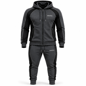 Survêtement unisexe personnalisé 2 pièces, coupe oversize, écologique, imperméable, léger, décontracté, 100 % coton, à capuche, respirant, couleur unie - Product Image 5