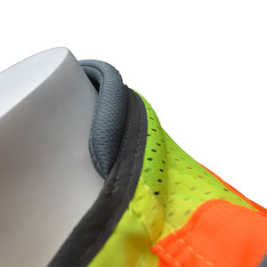 Men's Safety Vest Multi Functional Usage <b>Top</b> Rating Vest Neon Color Zip Up <b>Reflective</b> Tape Work Vest With Custom Designed Logo - Product Image 3