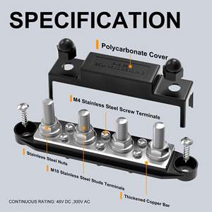 275A บัสบาร์บล็อกการกระจายพลังงานแบบ M8 4xM10สำหรับระบบไฟฟ้ายานยนต์ - Product Image 4