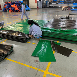 Lona Impermeable Resistente de 120 Pulgadas de Ancho, Color Verde Liso, para Cubrir en Exteriores, Agricultura, Tela Tejida - Product Image 4