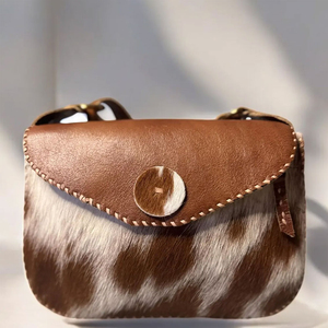 Bolso de Hombro para Mujer, Elegante, Casual, para Uso Diario, Impermeable, Bordado, de Cuero, Bolso Tote con Pelo de Vaca, Bolso de Mano - Product Image 4