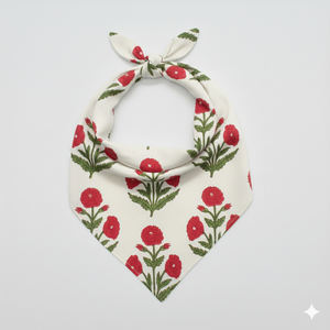 Paño Cuadrado de Algodón Artesanal Indie, 21x21 Pulgadas, Tema Botánico Vintage, Transpirable, Suave para la Piel, Suministro Textil para Mujer - Product Image 1