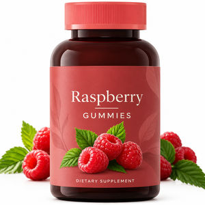 Gummies à la framboise en marque privée OEM, 60 unités, complément alimentaire, formule personnalisée, logo personnalisé - Product Image 1