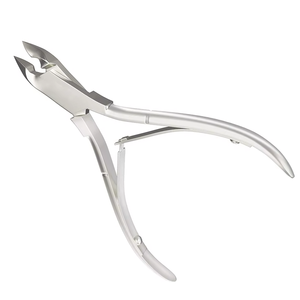 Pince à cuticules professionnelle en acier inoxydable, lame courbée, durable, outil de manucure et pédicure, qualité salon, OEM - Product Image 1