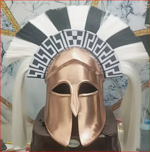 Casque corinthien grec médiéval avec plume, casque de chevalier pour reconstitution historique, cadeau - Product Image 6