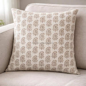 Cojín Decorativo Cuadrado de Algodón Amarillo con Patrón Floral Clásico, Funda de Cojín para Sofá con Diseño Botánico Sostenible para Decoración del Hogar - Product Image 5