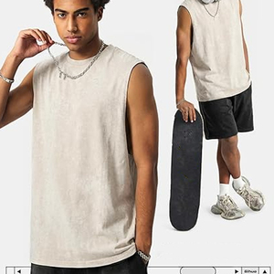 เสื้อกล้ามวินเทจลายฟอกสีและกางเกงขาสั้นผูกเชือก ชุดลำลองสไตล์สตรีทแวร์ ชุดออกกำลังกาย ขายส่ง - Product Image 5