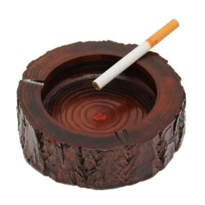 Cenicero Redondo de Madera de Lujo con Logotipo Personalizado, Porta Cenizas de Cigarrillos de Madera Natural para Hogar, Oficina, Hotel, Terraza Exterior - Product Image 2