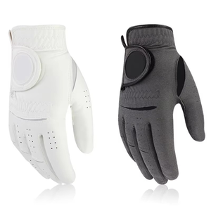 Gants de golf en cuir véritable GEO BROTHERS pour hommes, avec logo personnalisé, marqueur de balle amovible, ajustement durable et design respirant – Vente en gros - Product Image 1