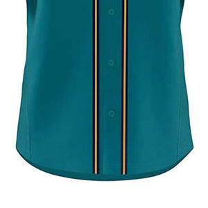 Camiseta de Béisbol Personalizada Color Verde Azulado, Manga Corta, Cierre de Botones, Logotipo Bordado, Unisex, Adulto, Transpirable, Ropa Deportiva de Poliéster - Product Image 5