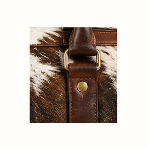 Sac de voyage et de week-end en cuir de vachette véritable Hairon, fait main, grande capacité, avec fermeture éclair, portable, collection 2026, directement de l'usine - Product Image 6