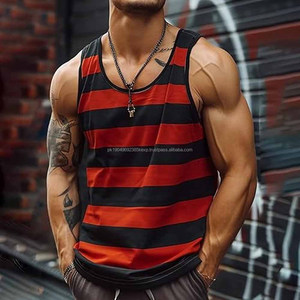 Oemodm 95% Cotton 5% Spandex Solid Cotton <b>Mens</b> Tank <b>Top</b> Fitness <b>Men's</b> Regular-Fit <b>Men's</b> Undershirts Ribbed tank <b>Top</b> - Product Image 4
