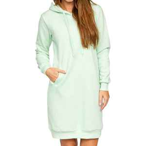 คุณภาพดีที่สุด & แห้งเร็ว แฟชั่นใหม่ OEM รับทำโลโก้ เสื้อฮู้ดดี้ผู้หญิงทรงยาวพิเศษ ระบายอากาศได้ดี สำหรับฤดูร้อน - Product Image 5