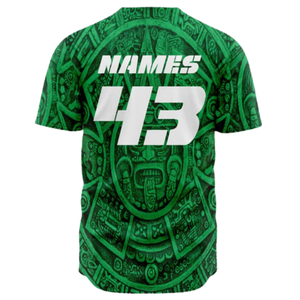 Camiseta de béisbol personalizada para hombre con botones y estampado verde, uniforme transpirable para equipos de softbol, camisa deportiva atlética para equipos - Product Image 3