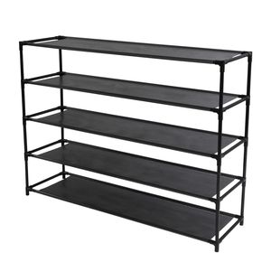 Scarpiera a 5 livelli smontabile, facile da montare, in tessuto non tessuto impermeabile, salvaspazio, scaffali impilabili - Product Image 4