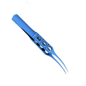 Pinzas manuales de acero inoxidable para atar ojos, 0.12mm, anguladas, con revestimiento de titanio azul, para uso quirúrgico microoftálmico, certificadas CE, al por mayor - Product Image 2