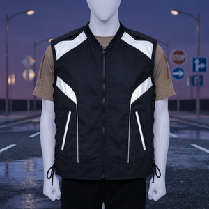 Gilet de sécurité haute visibilité personnalisé, imperméable, jaune, bleu néon, avec fermeture éclair sur le devant, option de logo personnalisé pour les vêtements de travail - Product Image 6