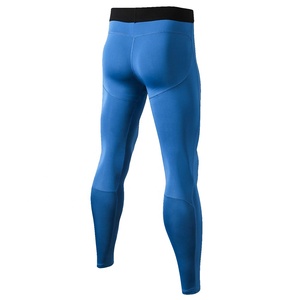 กางเกงเลกกิ้งผู้ชายทรงสลิมฟิต เอวยางยืด กระชับรูปทรง สีพื้น สำหรับออกกำลังกาย ฟิตเนส กางเกงกีฬาพิมพ์ลายเรียบๆ - Product Image 4