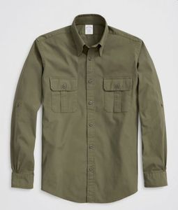 Chemise de travail tactique en flanelle pour homme, manches longues, boutonnée, poche poitrine, polyester, anti-rétrécissement, pêche, chasse, uniforme d'extérieur - Product Image 3
