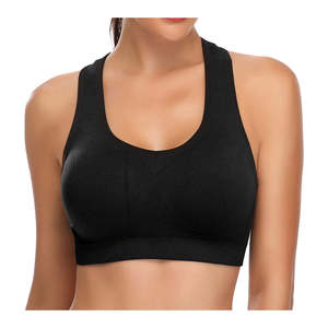 Sujetadores deportivos transpirables sin tirantes y acolchados para mujer, paquete de 3 con logo frontal para yoga, correr y fitness - Product Image 3