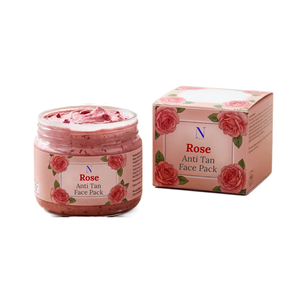 Masque facial anti-bronzage à la rose, masque facial éclaircissant à base de plantes pour éliminer le bronzage, éclaircir la peau, booster l'éclat, soin pour tous les types de peau - Product Image 1