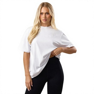 T-shirt court blanc à col rond et manches courtes pour femme, coupe ajustée, décontracté, en jersey, pour le printemps et l'été - Product Image 4