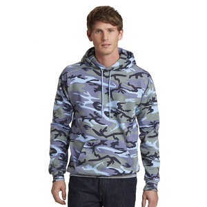Sweat à capuche personnalisé OEM imprimé camouflage pour homme, 50% coton 50% polyester, manches longues, sweat à capuche oversize pour homme - Product Image 1