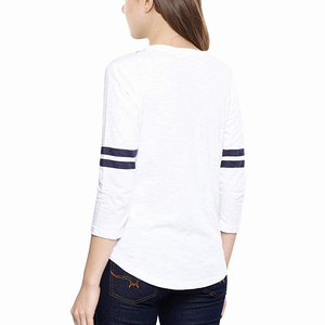 Camiseta de Manga Larga para Mujer, 100% Algodón, Camiseta Personalizada, Camiseta OEM, Fabricante de Ropa OEM, Camiseta para Correr - Product Image 5