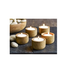 Bol à bougie en bois rustique écologique personnalisé, en cire de soja, à plusieurs mèches, en bois naturel, pour bougies parfumées, prix usine en gros - Product Image 4