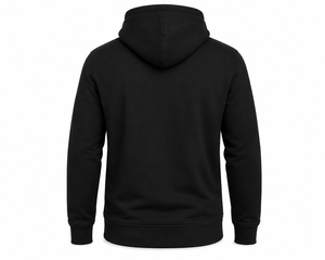Sweat-shirt à capuche zippé pour homme noir avec poche logo avant – Idéal pour l'hiver et les tenues décontractées - Product Image 2