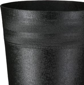 Vase de table moderne festif en bronze noir avec base sphérique dorée, fait main, décoratif, hauteur 22 cm - Product Image 5