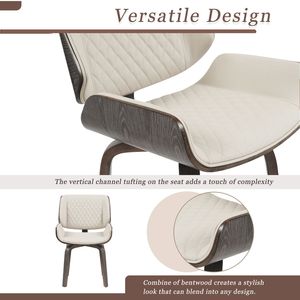 Set di 2 Sedie da Pranzo Girevoli a 360 Gradi in Stile Mid-Century Modern, Rivestimento Ergonomico in Pelle PU per Cucina o Ufficio - Product Image 5