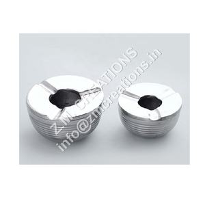 Cenicero de bolsillo hecho a mano de Metal de aluminio de Color plateado Diseño clásico Mesa portátil Centro de mesa Nuevo estilo - Product Image 1