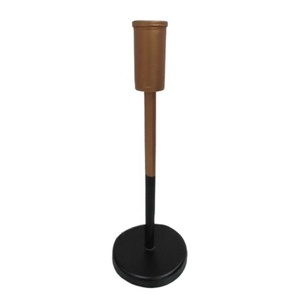 Candelabro largo de hierro Chapado en cobre para decoración del hogar, soporte de vela único, diseño americano, hecho a mano, personalizado - Product Image 1