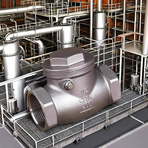 วาล์วกันกลับแนวนอนคุณภาพดีที่สุด ทำจากสแตนเลส 304 เกลียวขนาด 1 นิ้ว ทนทานต่อการกัดกร่อน ทนแรงดันสูง สำหรับน้ำ สำหรับอุตสาหกรรมน้ำมัน - Product Image 4