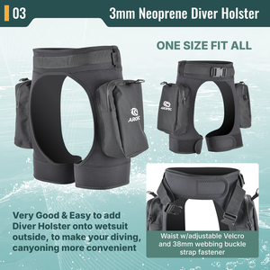 Aropec - Funda de Neopreno de 3 mm para Buceo, Pantalones Cortos Ajustables con Bolsillos en el Muslo y Bolsillos con Cremallera de Nailon 600D para Buceo y Espeleología, OEM/ODM - Product Image 4