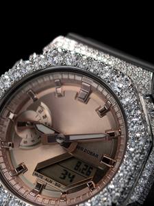 Reloj Moissanite GA2100 de Lujo con Movimiento Seiko de Cuarzo, Cristal de Zafiro, 41MM, Resistente al Agua 20BAR, Estilo Hip Hop, Bisel y Correa Personalizados - Product Image 2