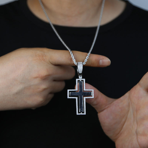 Greek Key Pendant Necklace Moissanite Diamond 925 Silver <b>Iced</b> <b>Out</b> Geometric Hip Hop <b>Chain</b> - Product Image 6