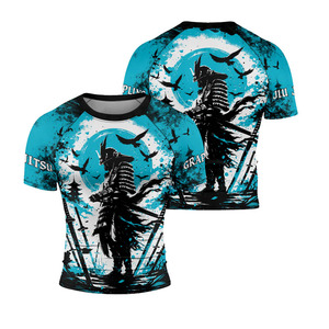Panda Fighter Men's Short Sleeve <b>Compression</b> Rash Guard MMA Jiu Jitsu BJJ Grappling Base Layer Combat <b>Shirt</b> <b>COMPRESSION</b> WEAR - Product Image 6