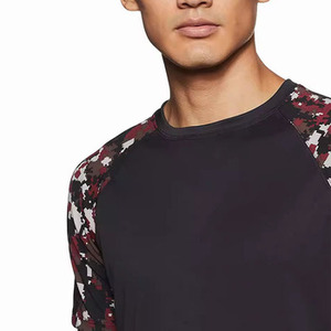 Premium Quality 100% Cotton Fabric Reasonable Rate Plain Body with Camo Design Printed Short Sleeve Fashionable t Shirt - Product Image 4