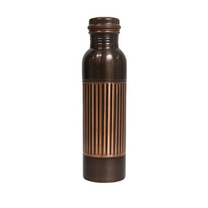 Traditional Pure Copper Water Bottle Handmade Ayurvedic Reusable Drinking Bottle Copper Bottle For <b>Men</b> Women Office Travel Gym - Product Image 1