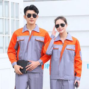 เสื้อผ้าคนงานผ้าฝ้ายสั่งทำจากโรงงานดั้งเดิม ชุดทำงานก่อสร้าง สะท้อนแสง ปลอดภัย ได้รับการรับรองมาตรฐาน CE ป้องกันแบคทีเรีย - Product Image 1