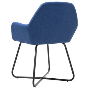 6 sillas de comedor de tela azul - Product Image 5