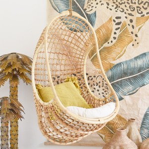 Hand-crafted rattan egg basket <b>hanging</b> chairs <b>garden</b> patio furniture bird nest swing chair set - Product Image 3