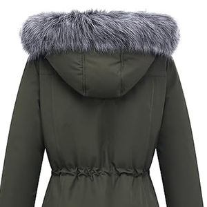 Veste parka matelassée imperméable et écologique pour femme, avec capuche en fausse fourrure, respirante, grandes tailles - Product Image 6